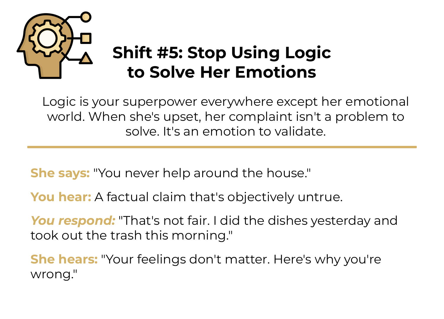Stop Using Logic to Solve Her Emotions