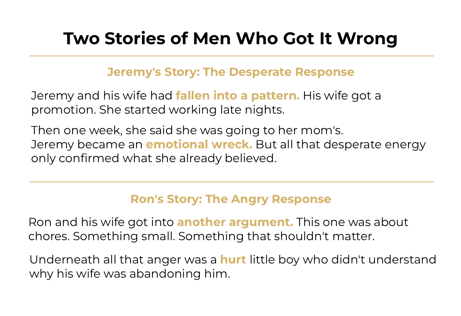 The Desperate Response