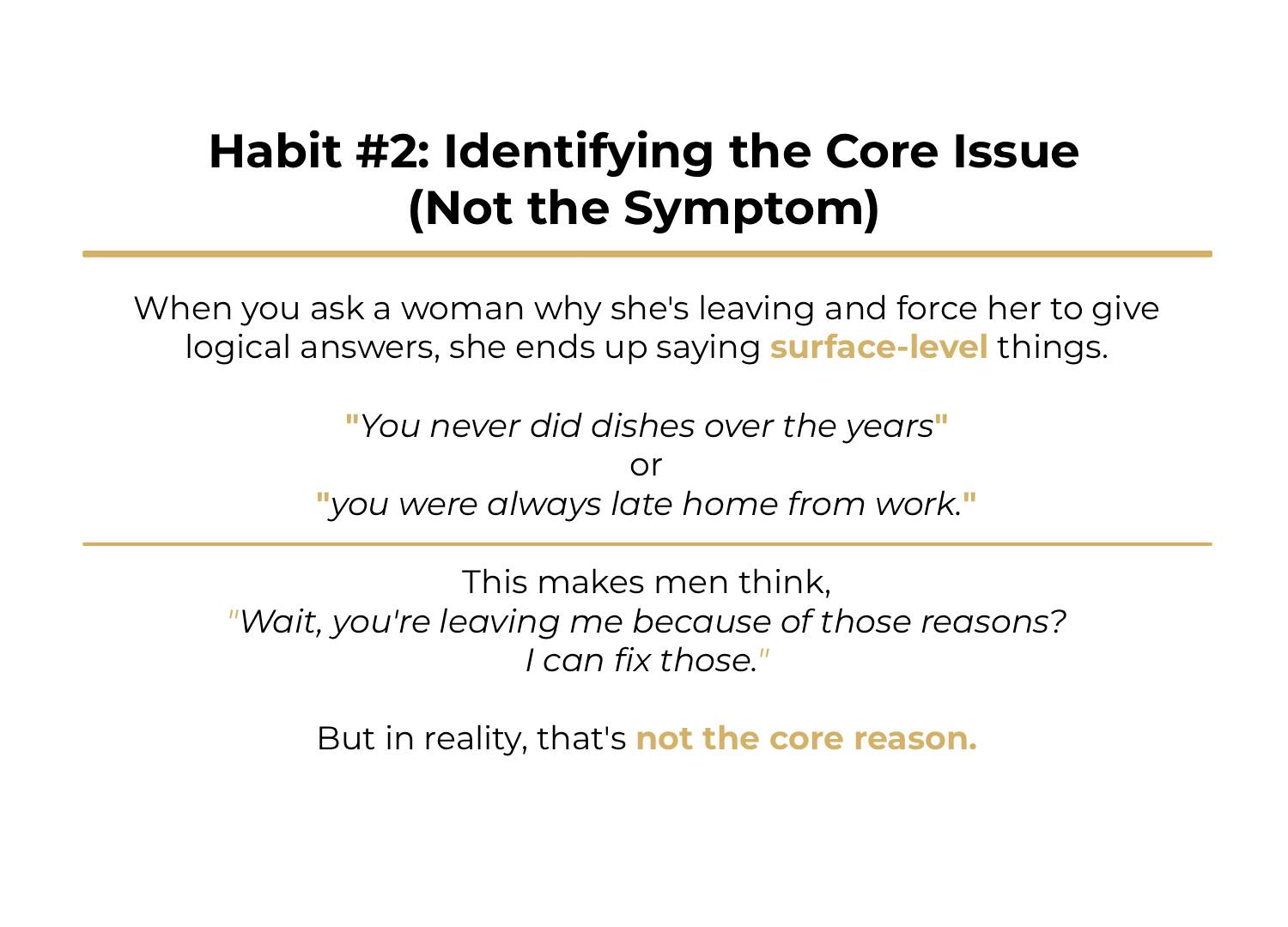 Identifying the Core Issue