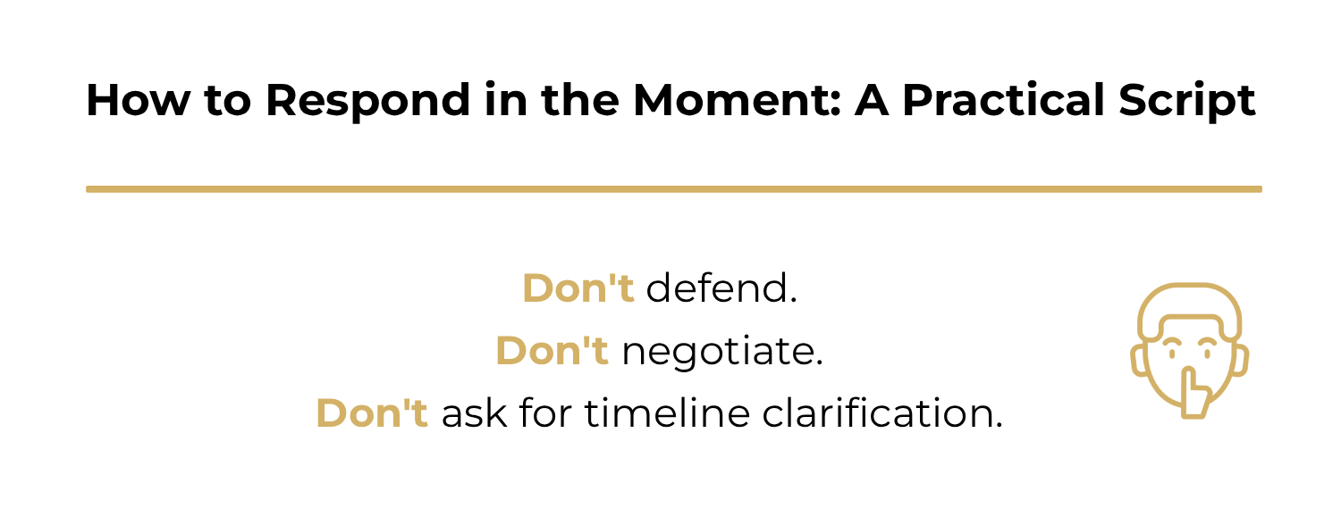 How to Respond in the Moment: A Practical Script